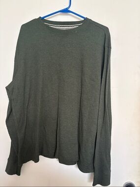 Men's Olive Green Thermal Long Sleeve Shirt